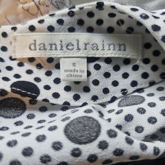 Daniel Rainn Polka Dot Colorblock Blouse Size S - Picture 4 of 11